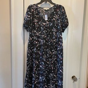 Loft viscose dress size S shirt sleeve new NWT